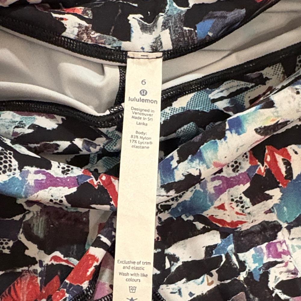 Lululemon Break Free Crop Nulux 17" Culture Clash Starlight Black - Picture 4 of 5